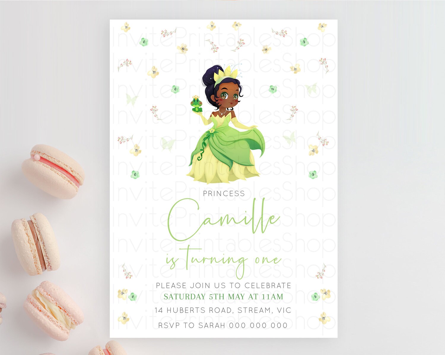 Editable Princess Birthday Invitation Castle Invitation Royal Birthday Fairy