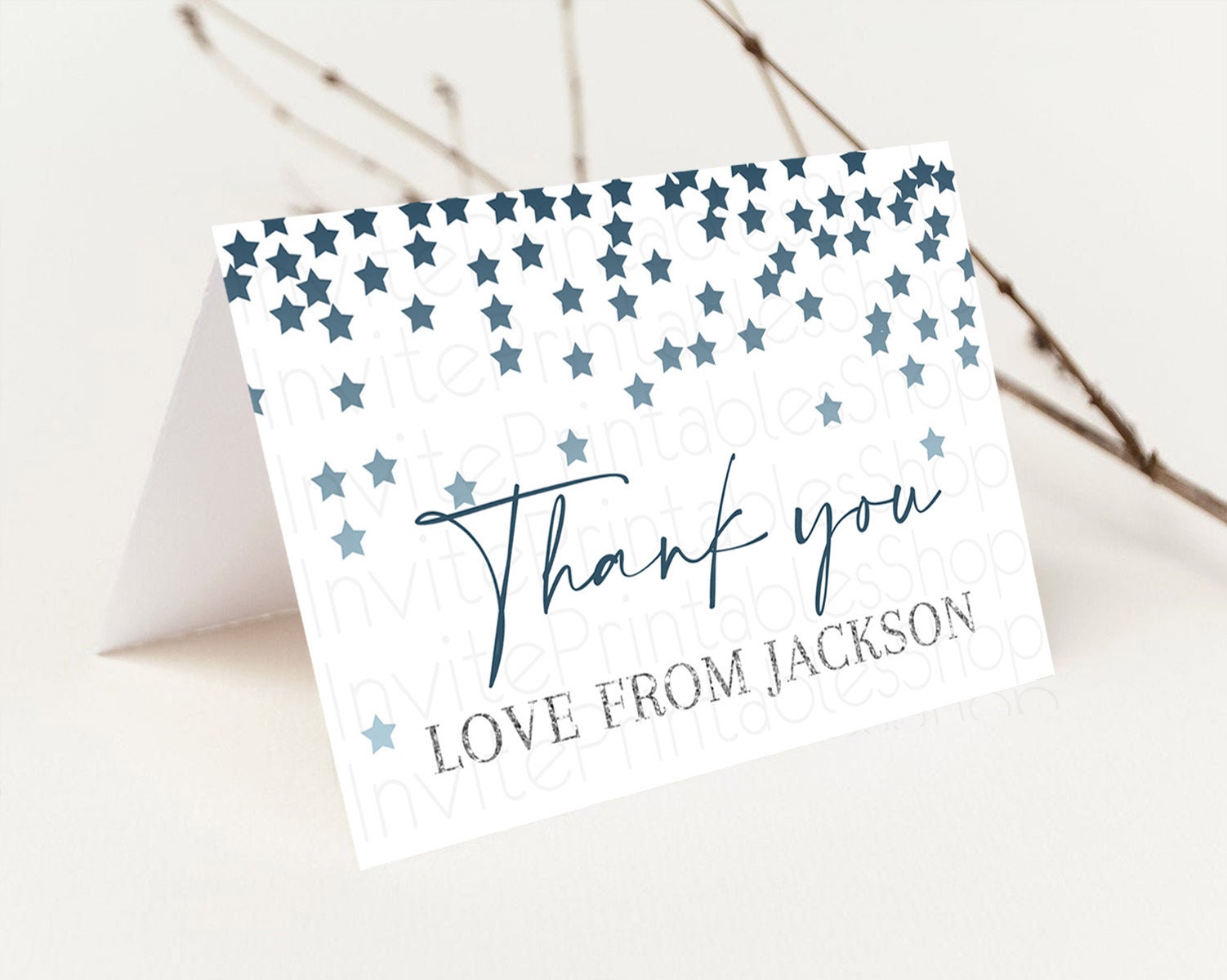 Editable Star Thank You Card Pastel Stars Thank You Shooting Star Rainbow Co