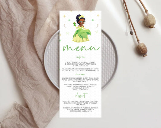Editable Princess Menu Castle Menu Template Secret Garden Table Decor Enchan