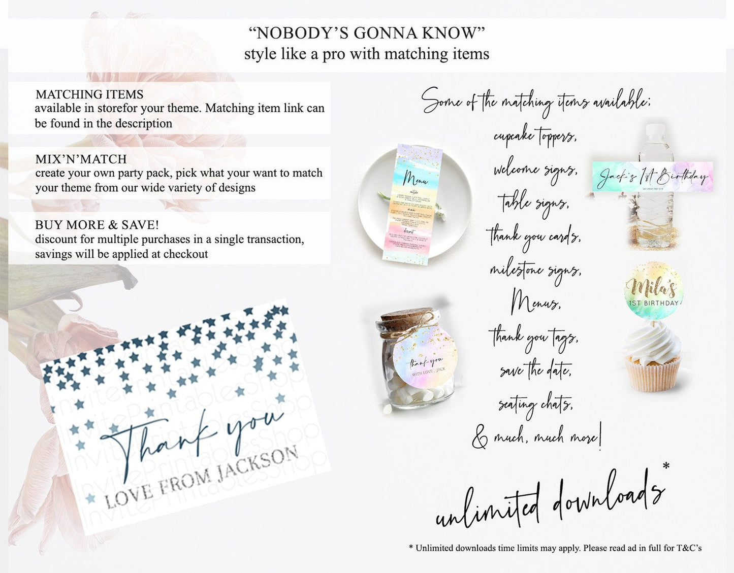 Star Thank You Card Pastel Stars Thank You Shooting Star Rainbow Colorful Confetti Twinkle Little Star Birthday Teacher Thank You D10308