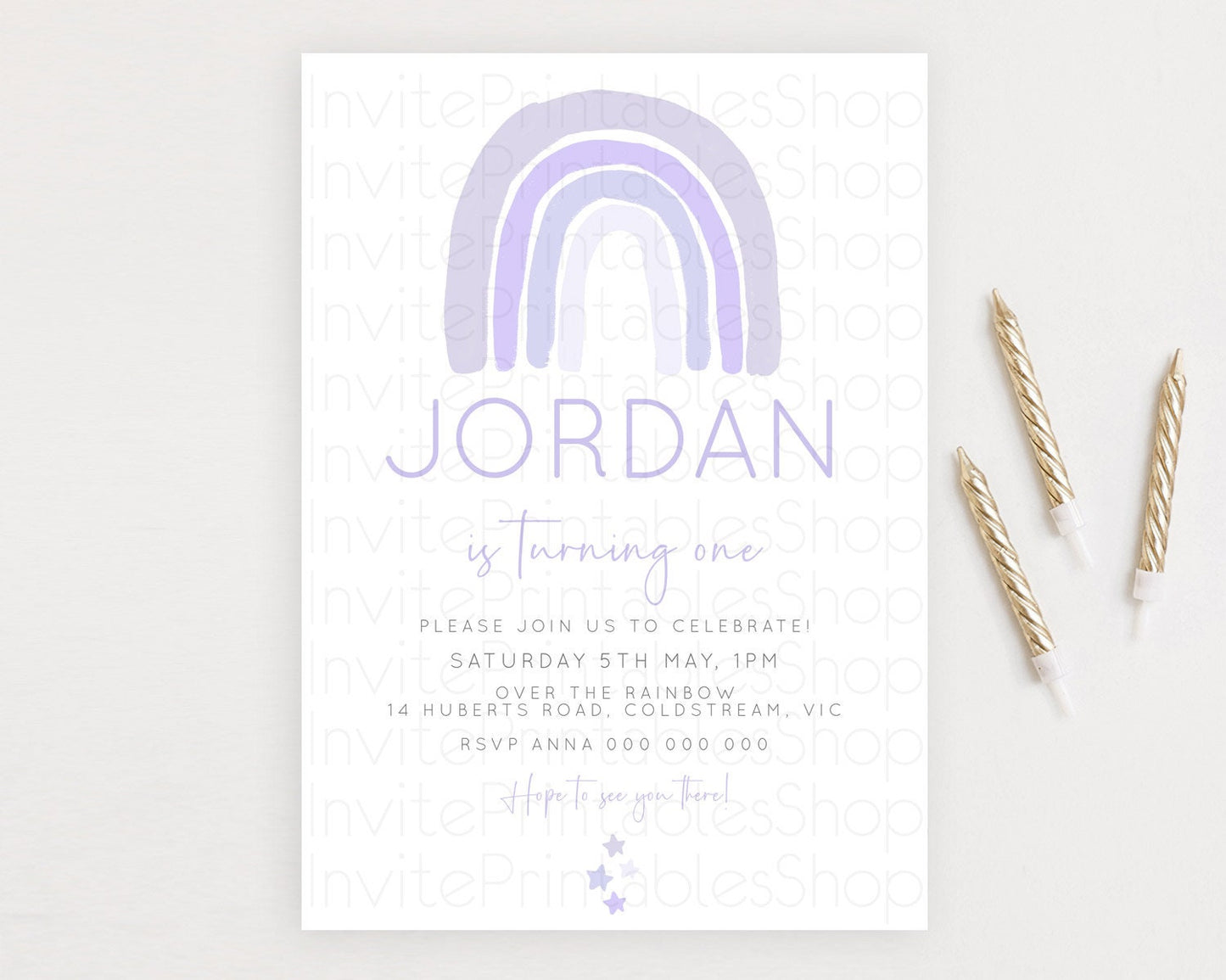 Pastel Rainbow Birthday Invitation Pastel Rainbow Invitation Rainbow Invitation Pastel Invitation Boho Rainbow 1st First Birthday D23101
