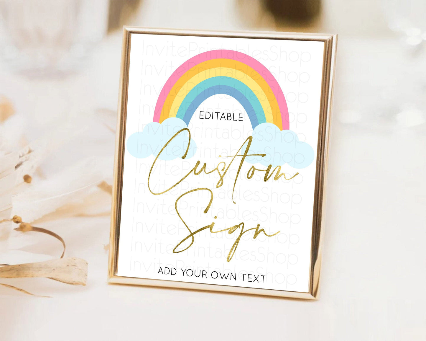 Pastel Rainbow Sign Rainbow Table Sign Decor Boho Colorful Rainbow Party Rainbow Baby Theme 1st Birthday Baptism Baby Shower Wedding D10123