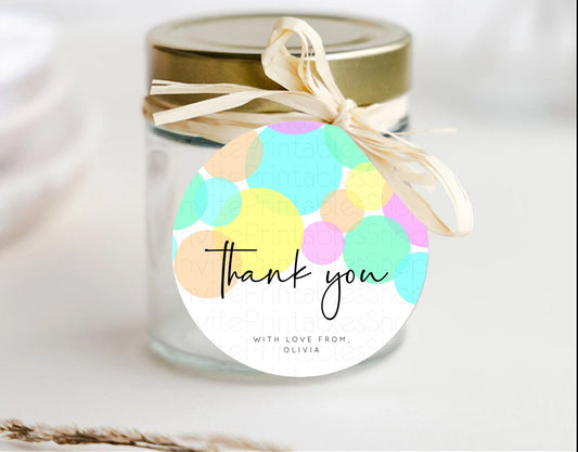 Editable Rainbow Thank You Tags Pastel Thank You Gift Tags Pastel Rainbow Fa