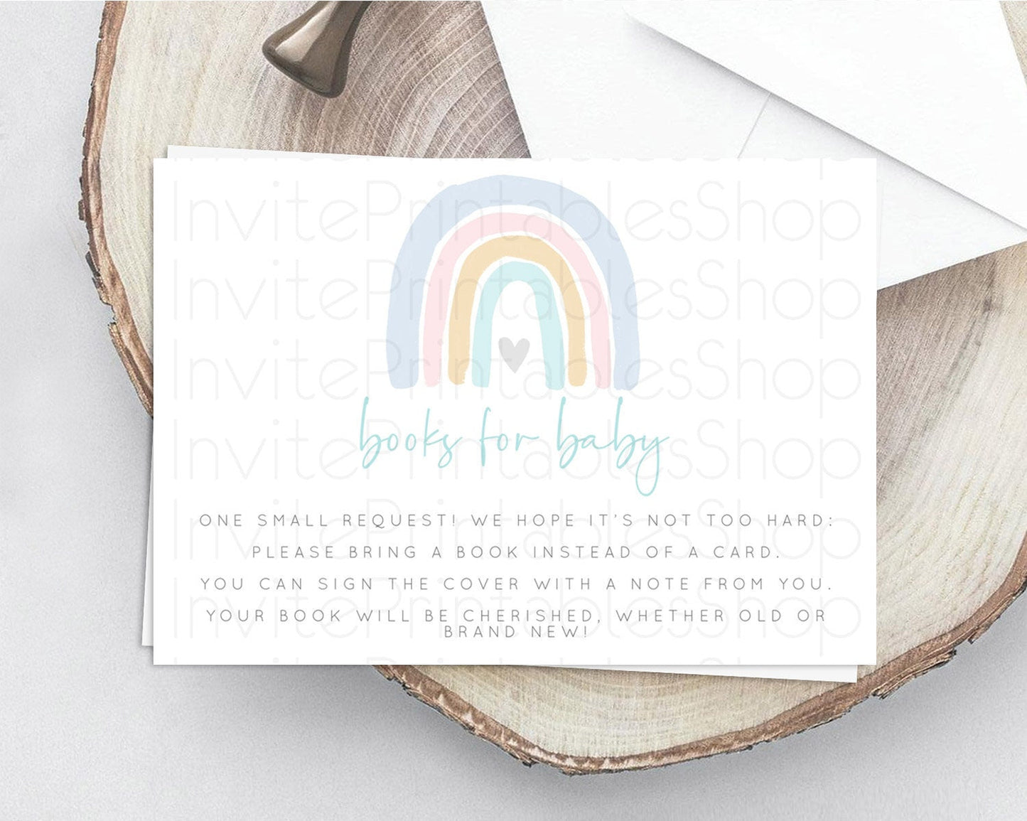 Pastel Rainbow Books For Baby Card Boho Rainbow Book Insert Boho Rainbow Book Card Pastel Watercolor Baby Shower Book Poem Request D10214