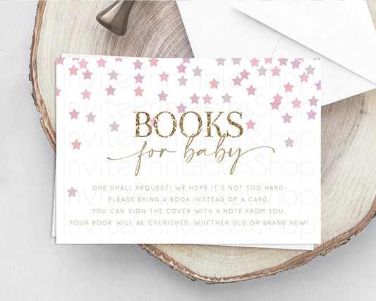 Editable Pastel Star Books For Baby Card Shooting Star Book Insert Twinkle L