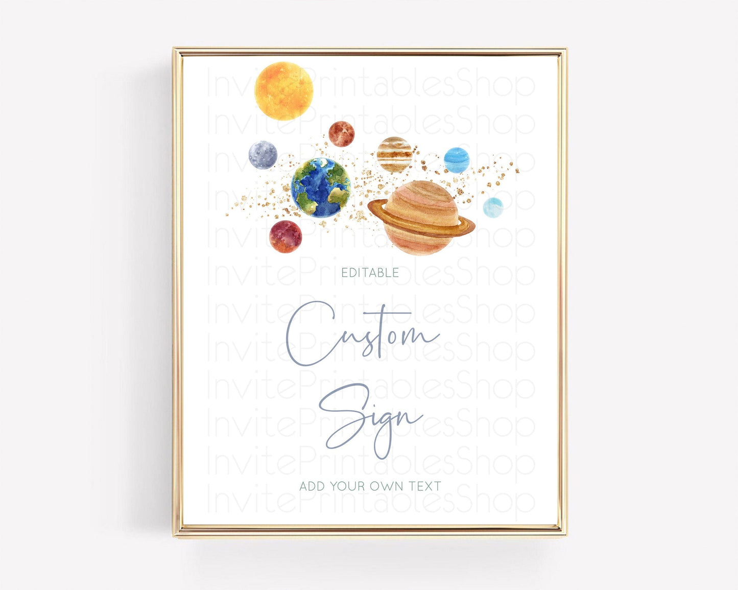Space Table Sign Decor Galaxy Space Adventure Party First Trip Around the Sun Planets Solar System 1st Birthday Baptism Baby Shower D10598