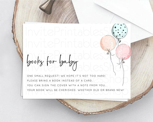 Editable Pastel Balloons Books For Baby Card Colorful Balloon Book Insert Ra