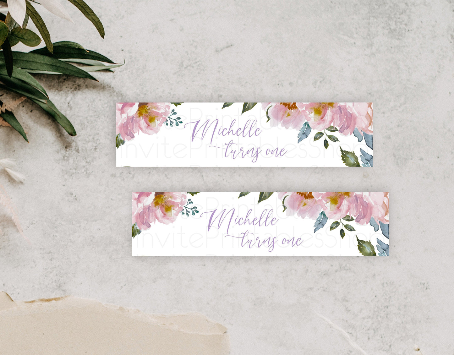 Wildflower Water Label Template Secret Garden Water Label Pastel Floral Garden Party Decor Boho Flowers Birthday Baby Shower Wedding D10729