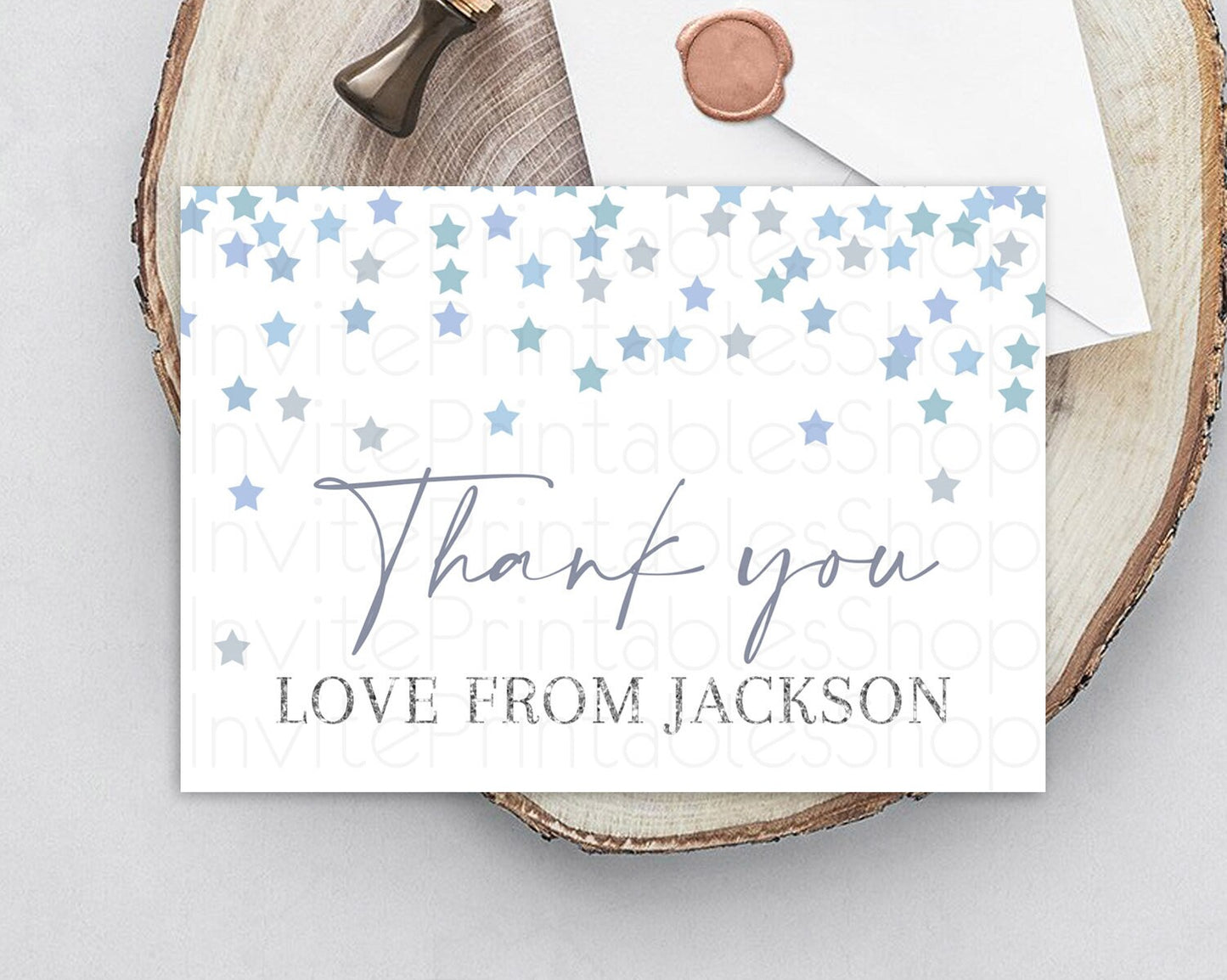 Star Thank You Card Pastel Stars Thank You Shooting Star Rainbow Colorful Confetti Twinkle Little Star Birthday Teacher Thank You D10341