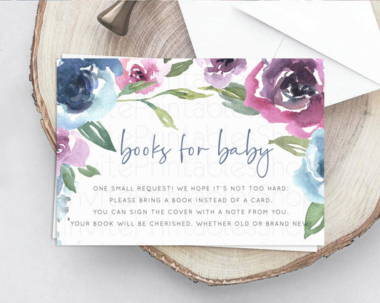 Editable Secret Garden Books For Baby Card Boho Wildflower Book Insert Paste