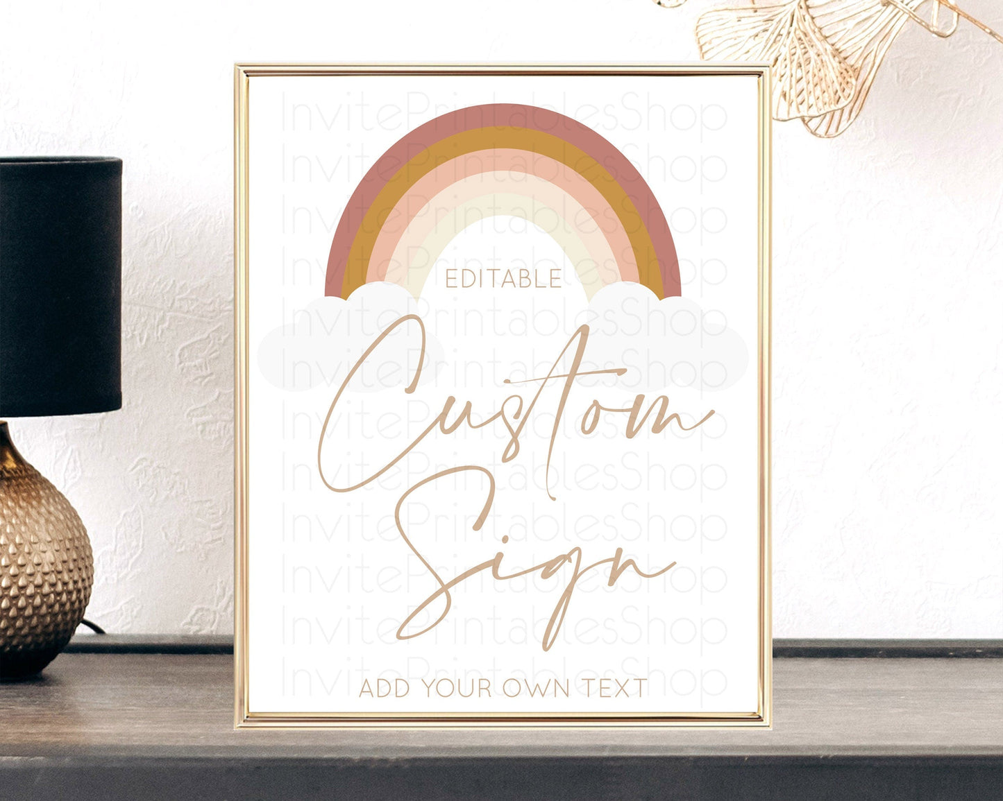 Pastel Rainbow Sign Rainbow Table Sign Decor Boho Colorful Rainbow Party Rainbow Baby Theme 1st Birthday Baptism Baby Shower Wedding D10122