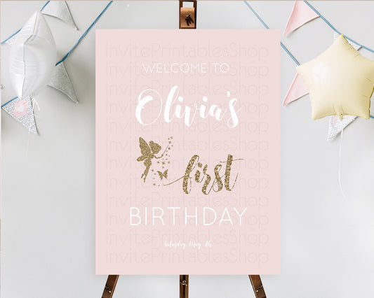 Editable Fairy Welcome Sign Fairy Welcome Board Enchanted Garden Pastel Flor