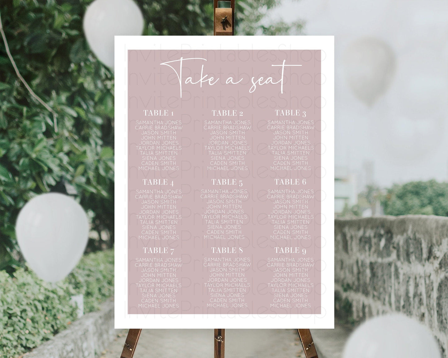 Pink Seating Chart Plain Pink Seating Sign Minimalist Pink Seating Sign Pastel Pink Table Number Sign Take A Seat Blue Decor D10936