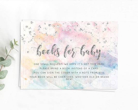 Editable Pastel Rainbow Books For Baby Card Pastel Book Insert Pastel Colorf