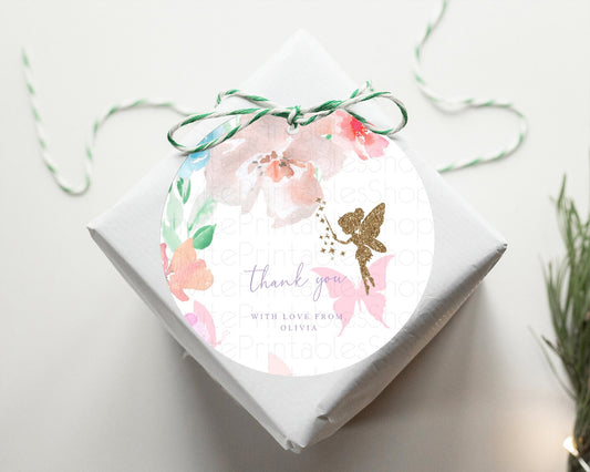 Fairy Thank You Tags Fairy Thank You Gift Tags Enchanted Garden Pastel Floral Butterfly Décor Secret Garden First Birthday Thank You D10126