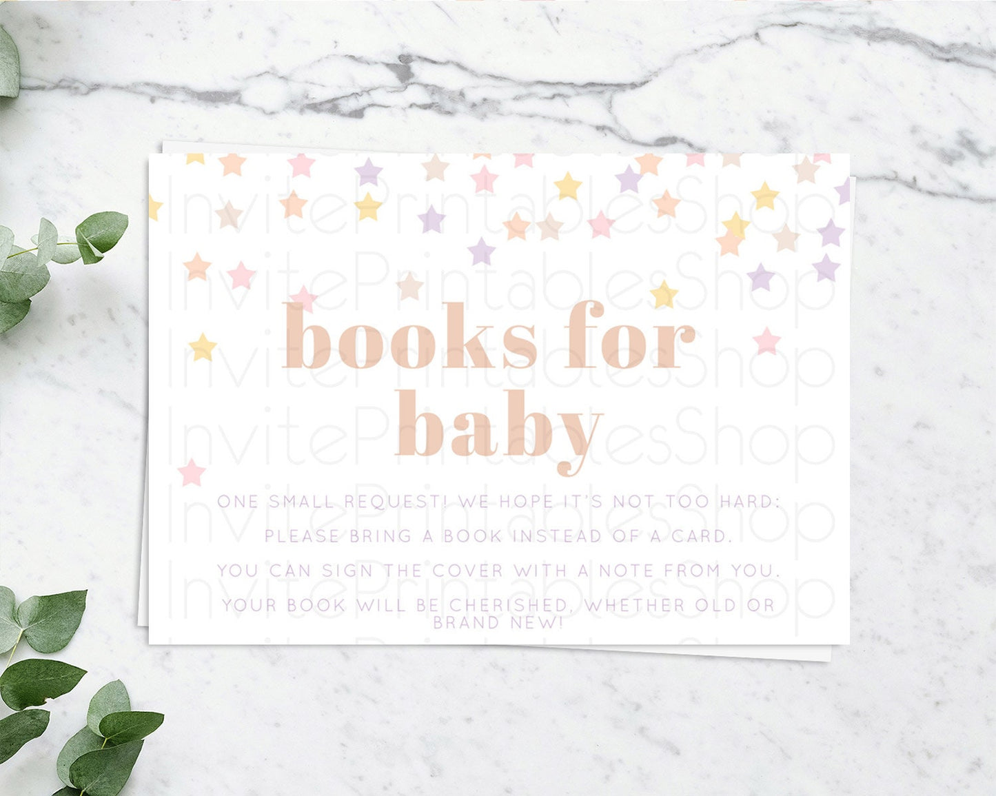 Pastel Star Books For Baby Card Shooting Star Book Insert Twinkle Little Star Book Card Rainbow Confetti Guests Book Poem Request D10810