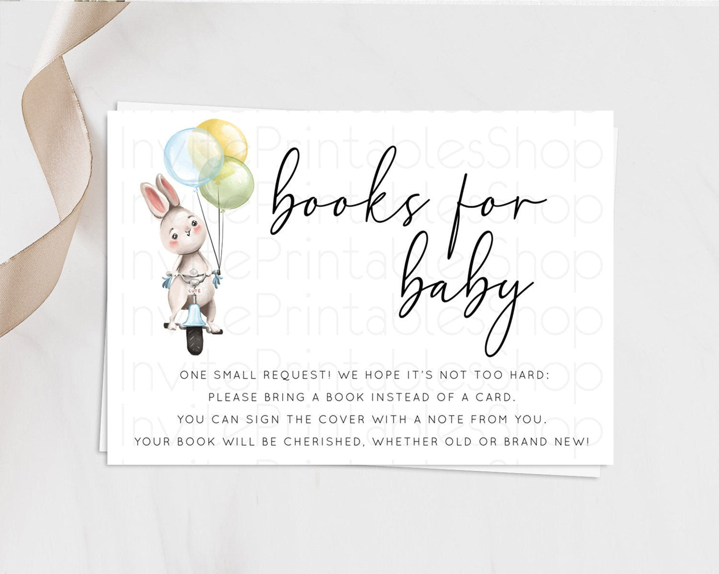 Bunny Balloon Books For Baby Card Pastel Balloon Book Insert Colorful Pastel Confetti Bunny Book Card Sprinkles Book Poem Request D10783
