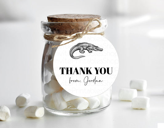 Editable Crocodile Thank You Tags Alligator Thank You Gift Tags Croc Gator P