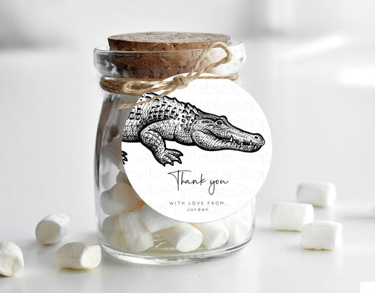 Editable Crocodile Thank You Tags Alligator Thank You Gift Tags Croc Gator P