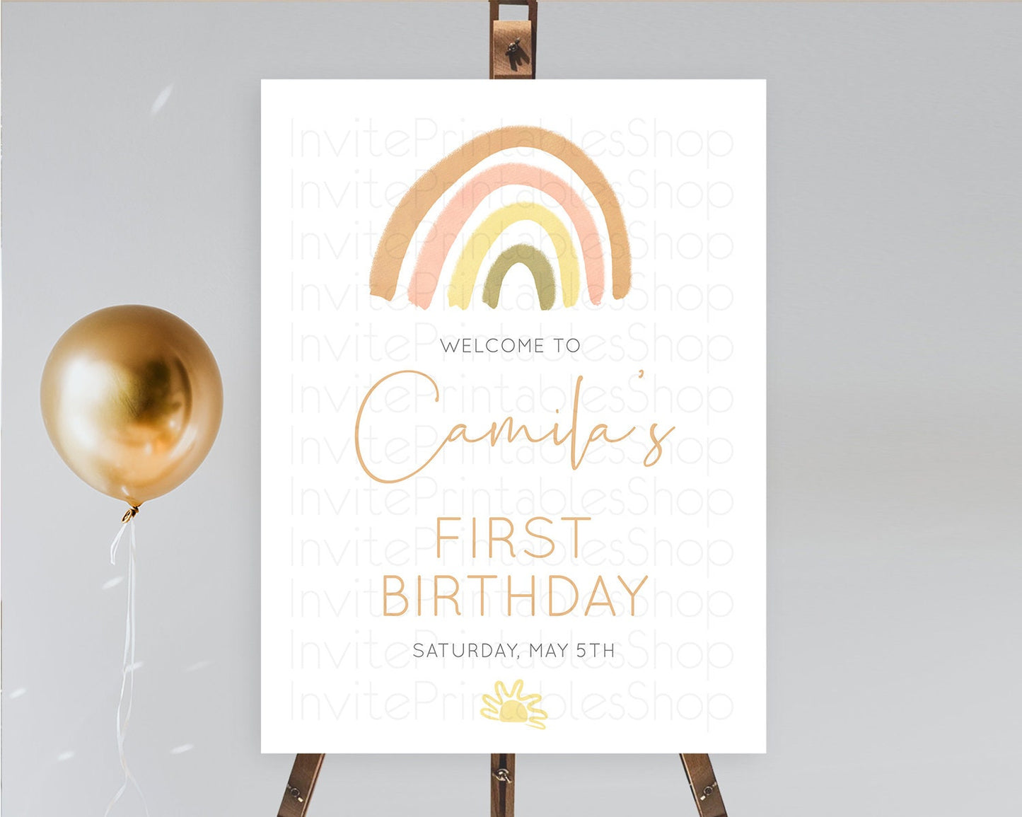 Pastel Rainbow Welcome Sign Boho Rainbow Welcome Board Rainbow Welcome Sign Pastel Welcome Decor Rainbow First Birthday Welcome Sign D10684