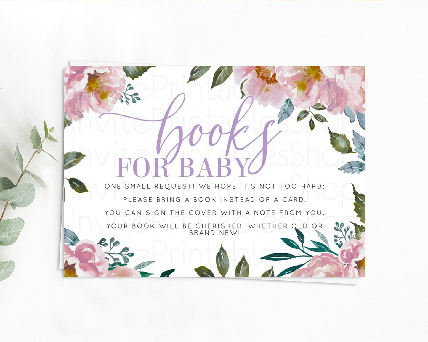 Secret Garden Books For Baby Card Boho Wildflower Book Insert Pastel Flower Garden Baby Shower Card Flower Guests Book Poem Request D10729