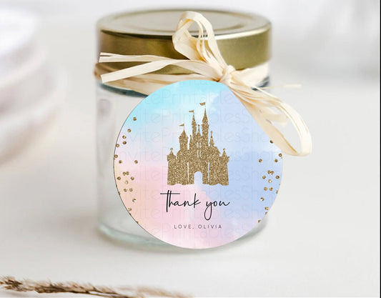 Editable Princess Thank You Tags Pastel Princess Thank You Gift Tags Pastel