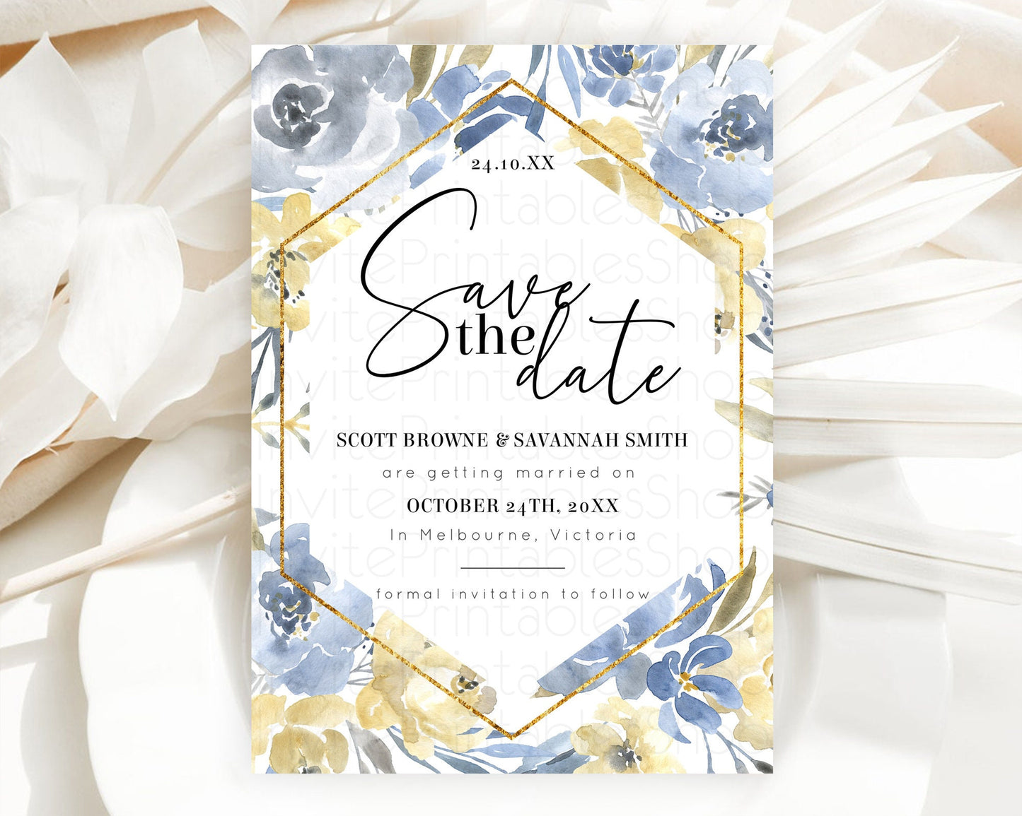 Wildflower Save The Date Template Secret Garden Save The Date Pastel Floral Garden Party Boho Flowers Birthday Baby Shower Wedding D10782