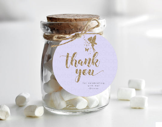 Editable Fairy Thank You Tags Fairy Thank You Gift Tags Enchanted Garden Pas