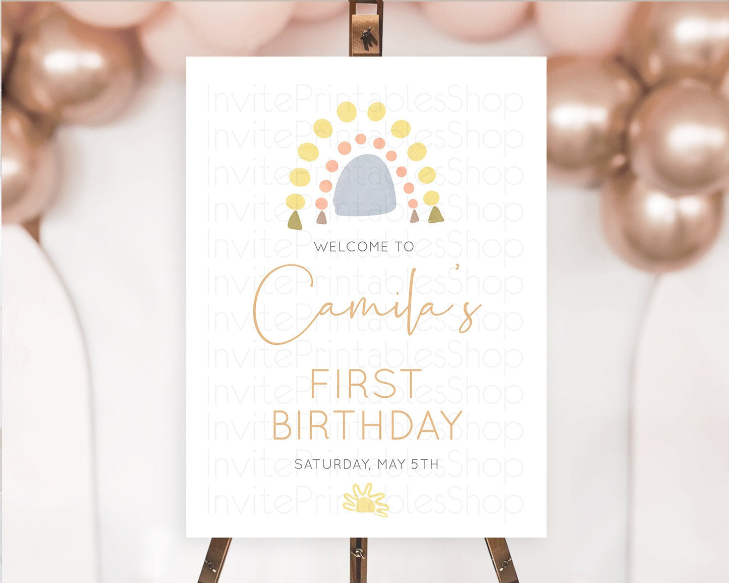 Pastel Rainbow Welcome Sign Boho Rainbow Welcome Board Rainbow Welcome Sign Pastel Welcome Decor Rainbow First Birthday Welcome Sign D10688