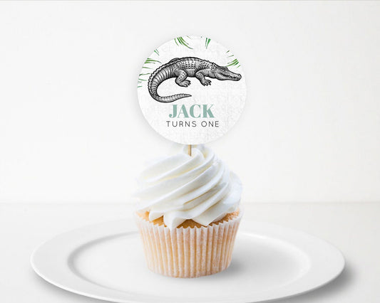Editable Crocodile Cupcake Toppers Alligator Cupcake Toppers Later Alligator
