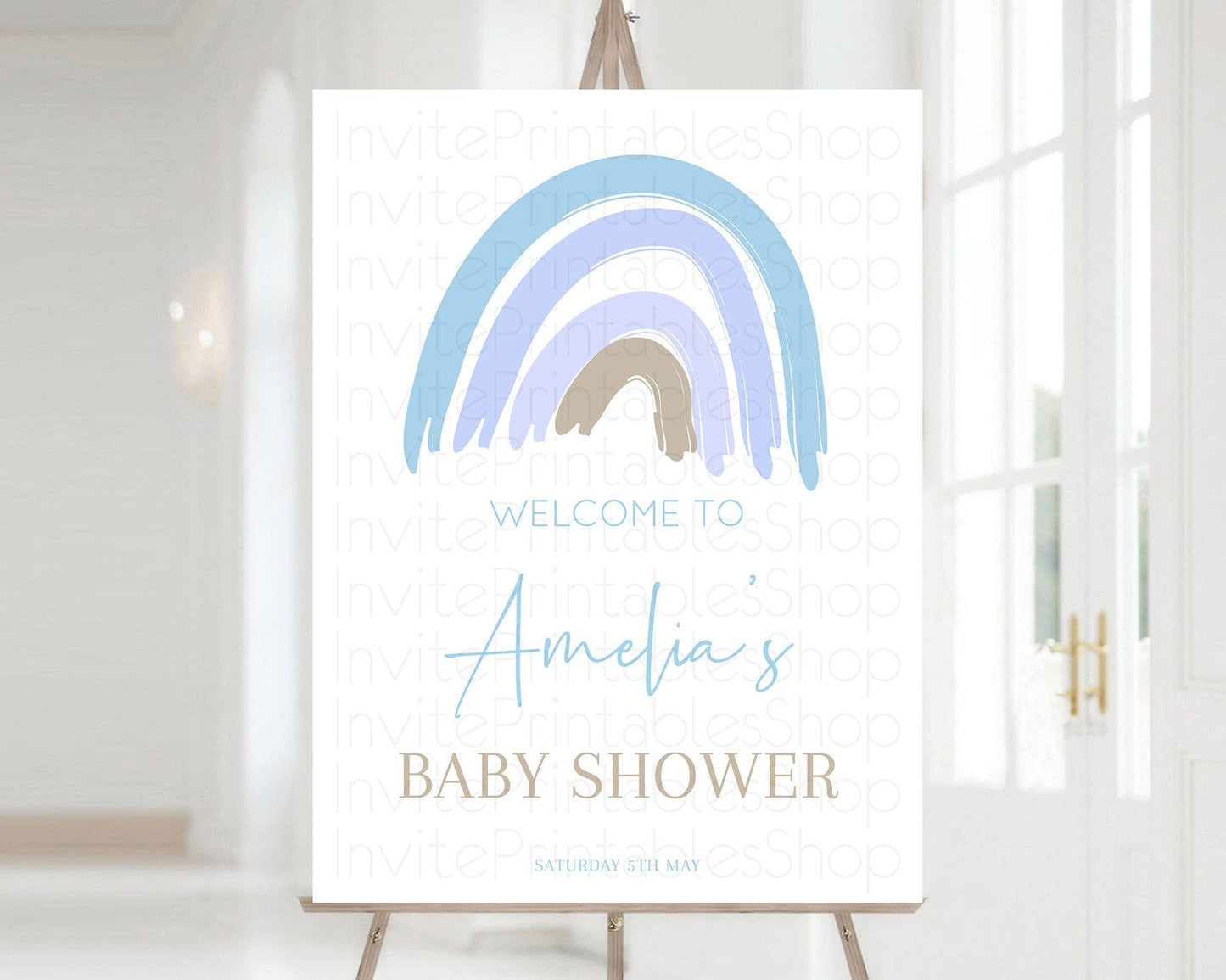 Pastel Rainbow Baby Shower Welcome Sign Boho Rainbow Welcome Board Rainbow Welcome Sign Pastel Welcome Decor Rainbow Welcome Sign D10352