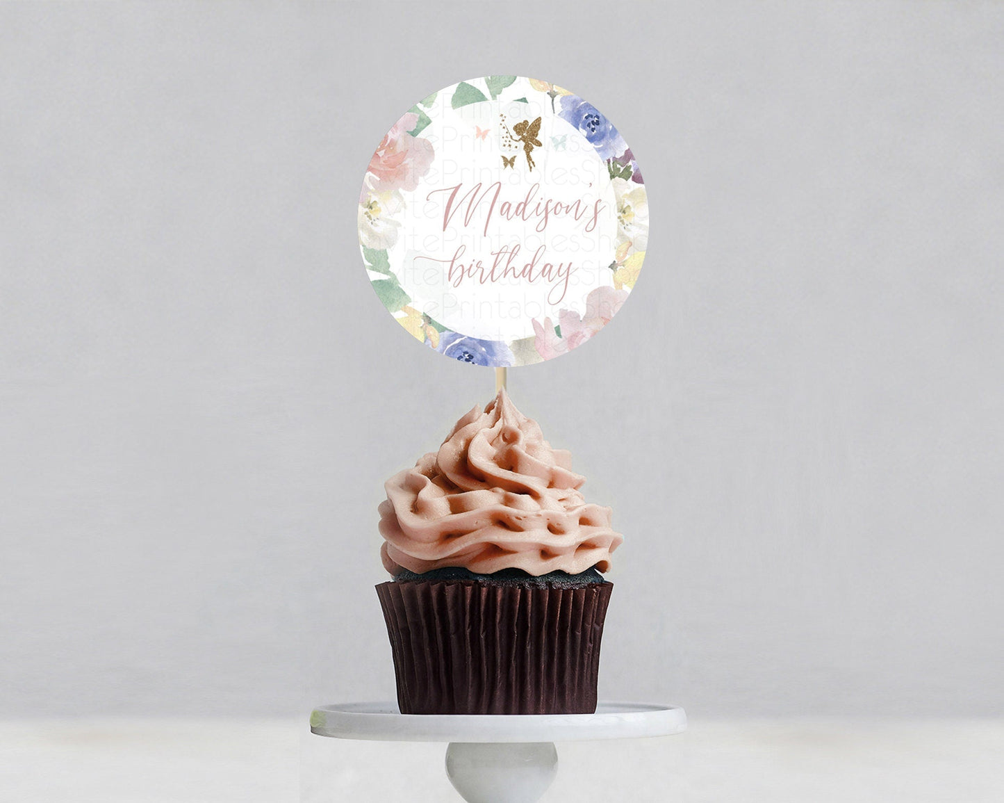 Fairy Cupcake Toppers Pastel Fairy Cupcake Toppers Fairy Floral Garden Cupcake Topper Enchanted Garden Floral Butterfly Party Decor D10294
