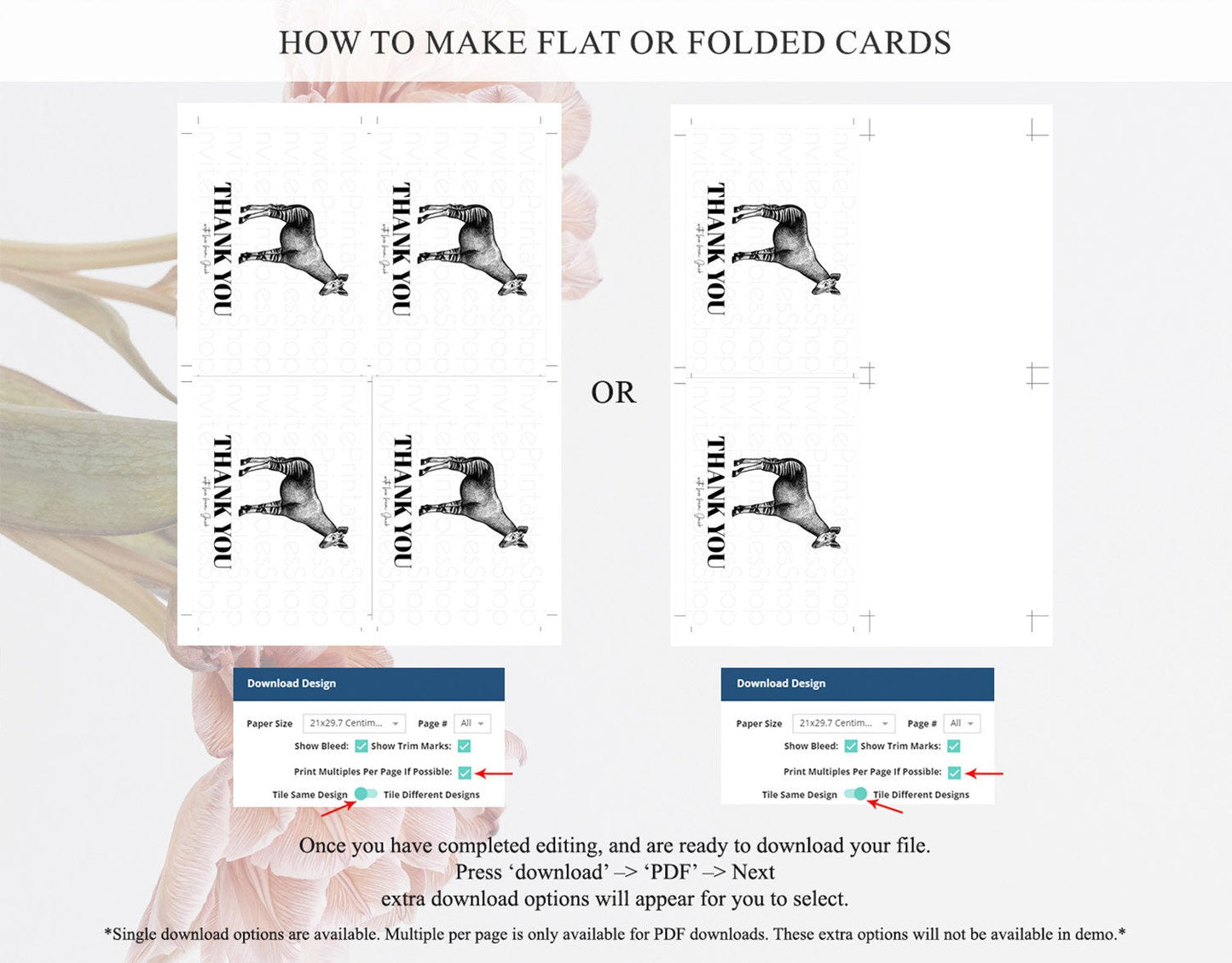Okapi Thank You Okapi Thank You Card Okapi Party Cards Birthday Thank You Card Safari Card Template Okapi Teacher Thank You Cards D10283