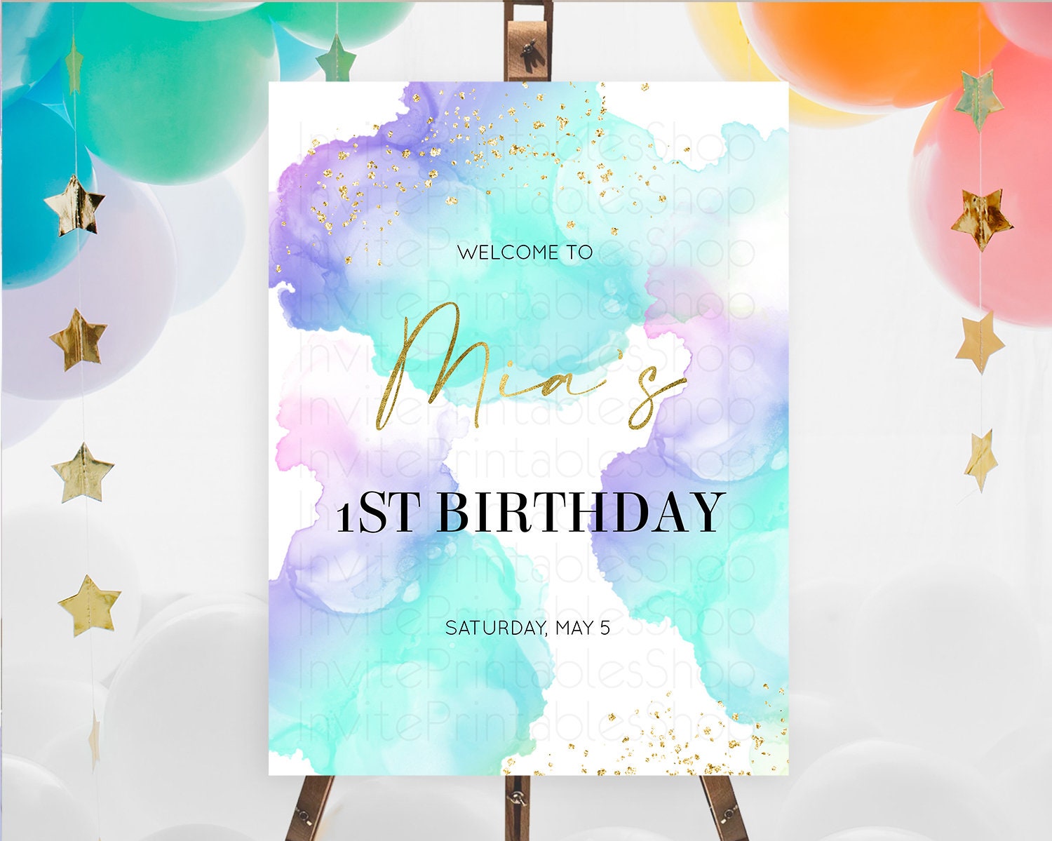 Editable Pastel Welcome Sign Pastel Rainbow Welcome Sign Colorful Rainbow Co