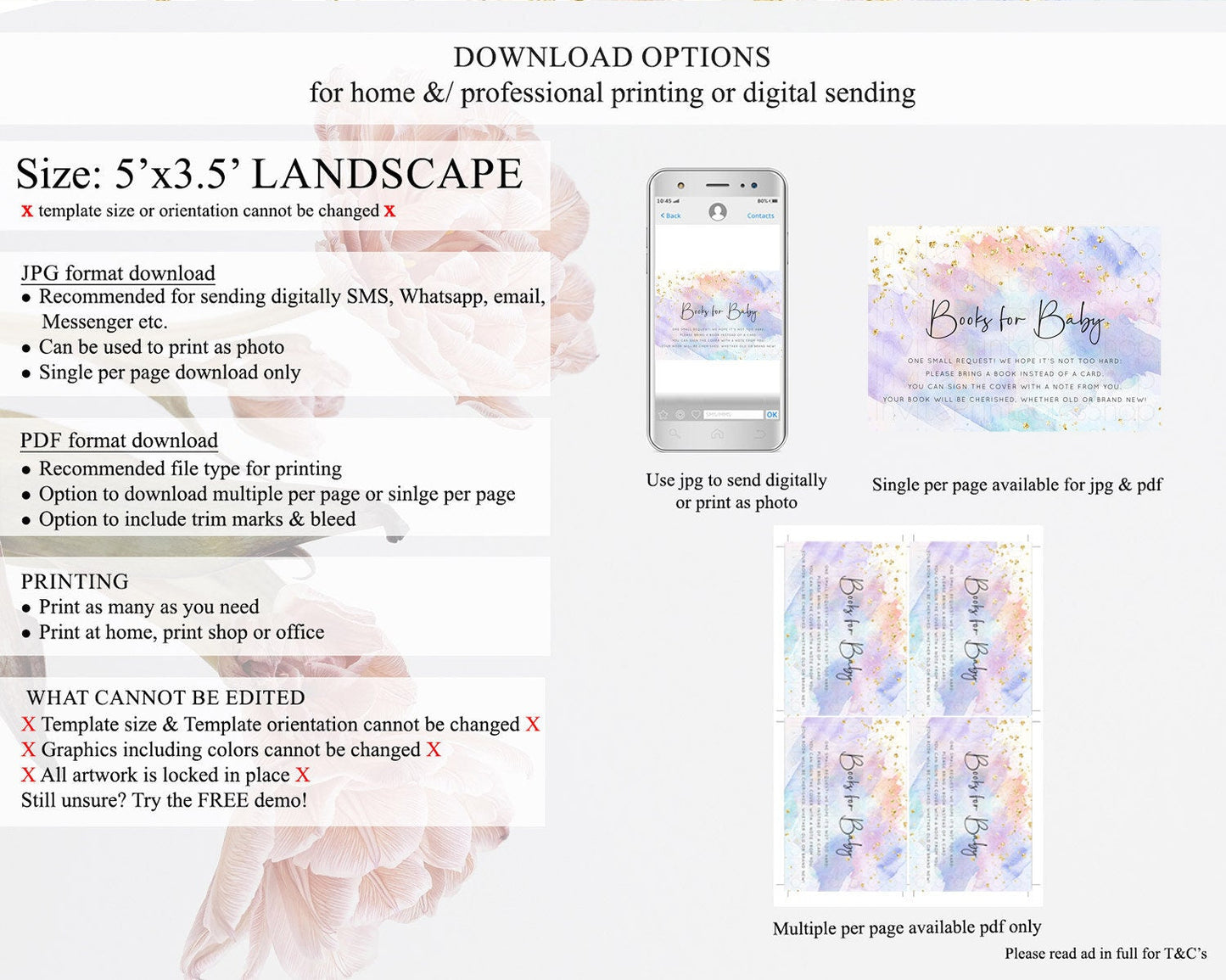 Pastel Books For Baby Card Pastel Rainbow Book Insert Colorful Ombre Watercolor Book Card Confetti Glitter Baby Book Poem Request D10583