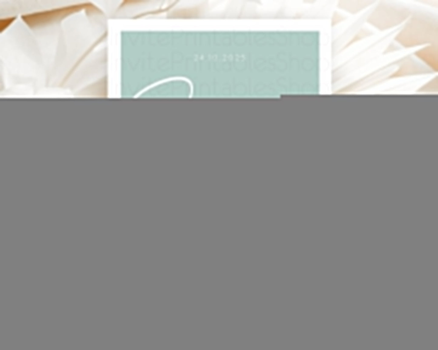 Minimalist Green Save The Date Template Simple Modern Green Party Theme For 1st Birthday Baptism Baby Shower Wedding Bridal Shower D10736
