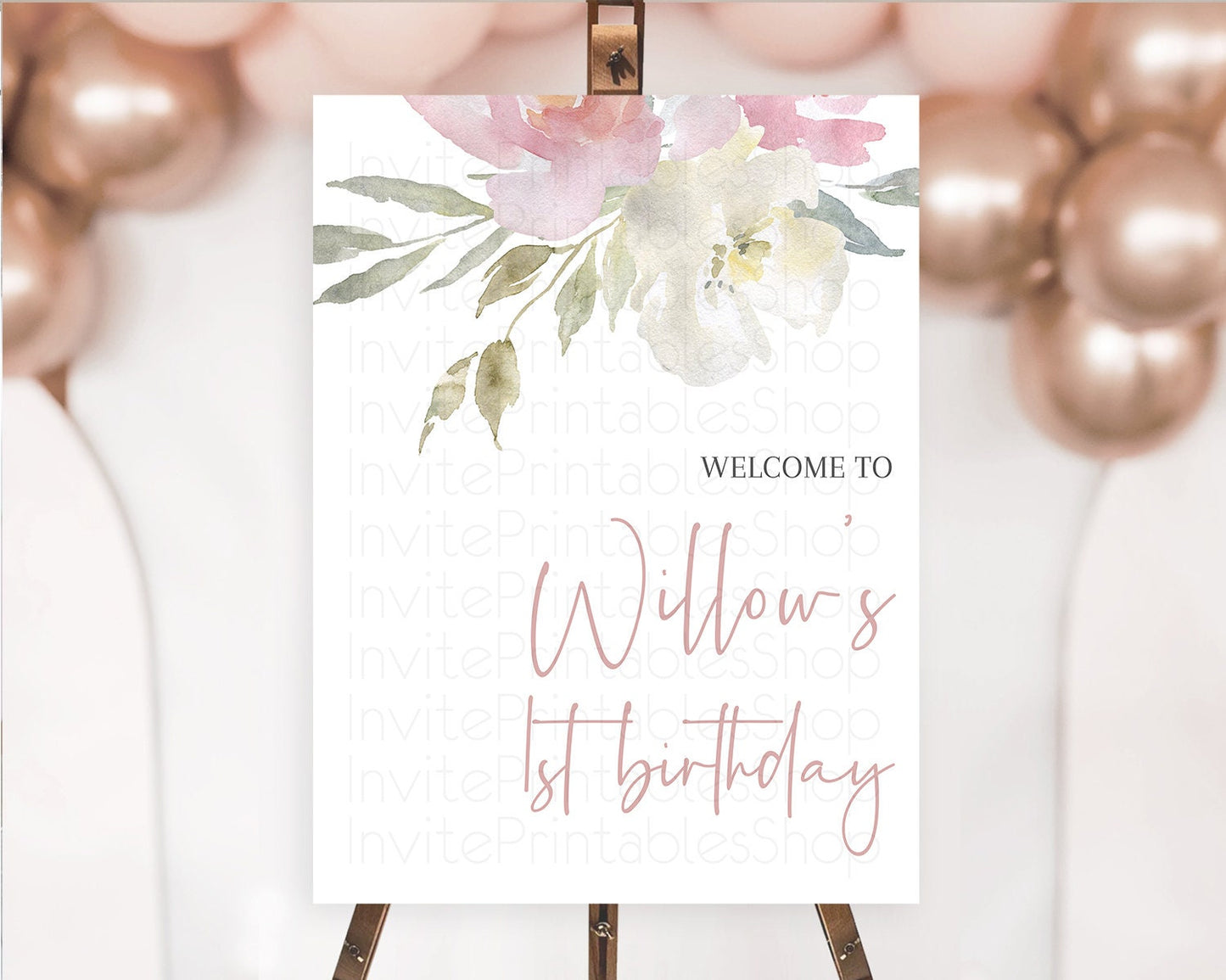 Secret Garden Welcome Sign Wildflower Welcome Board Pastel Flower Garden Welcome Poster Boho Wildflower First Birthday Welcome Sign D10183