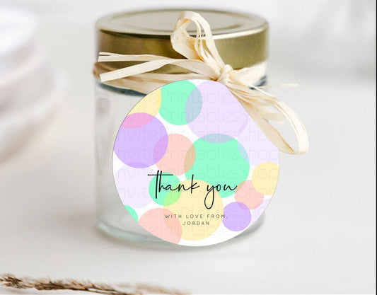 Editable Rainbow Thank You Tags Pastel Thank You Gift Tags Pastel Rainbow Fa