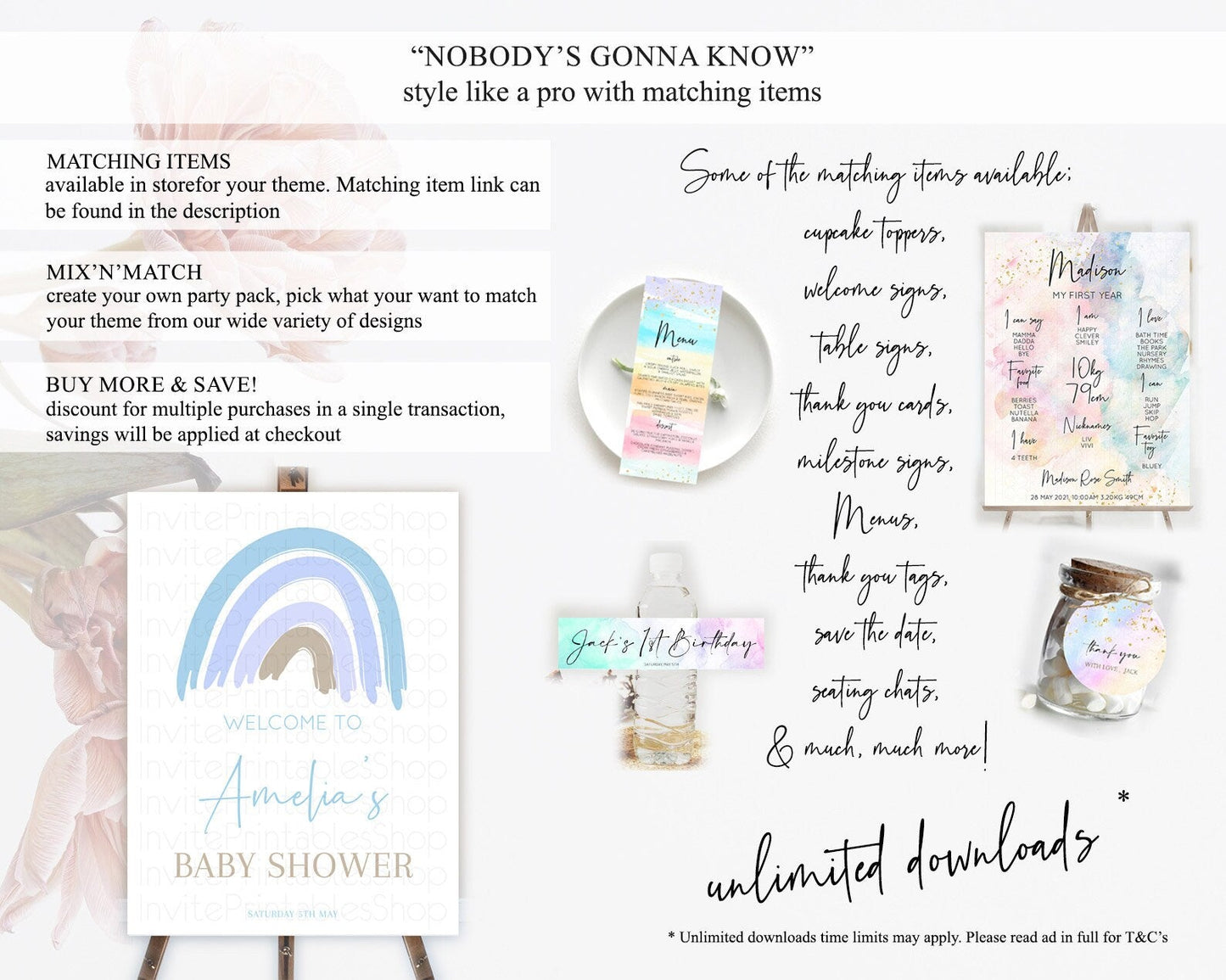Pastel Rainbow Baby Shower Welcome Sign Boho Rainbow Welcome Board Rainbow Welcome Sign Pastel Welcome Decor Rainbow Welcome Sign D10352