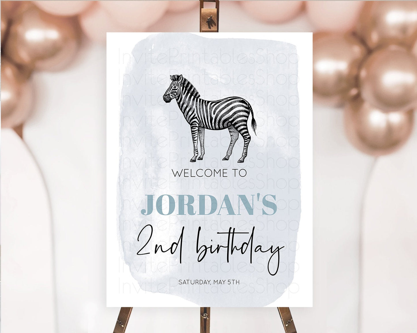 Zebra Welcome Sign Zebra Welcome Board Zebra Welcome Poster Safari Décor Dried Palm Fern Zoo Party Zebra First Birthday Welcome Sign D10814