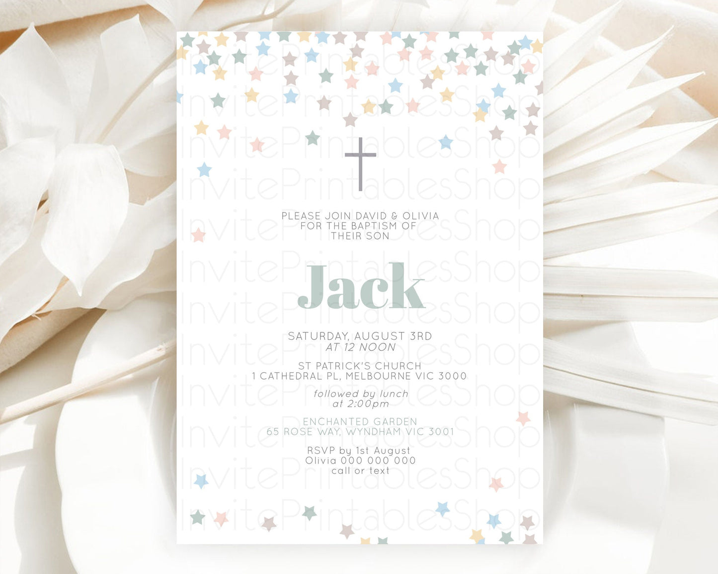 Star Baptism Invitation Pastel Stars Baptism 1st Birthday Invitation Rainbow Colors Confetti Twinkle Little Star Christening Invite D10795