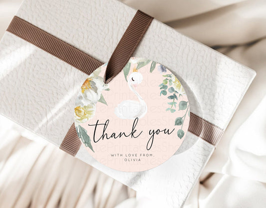 Editable Swan Thank You Swan Princess Ballet Thank You Gift Tags Enchanted S
