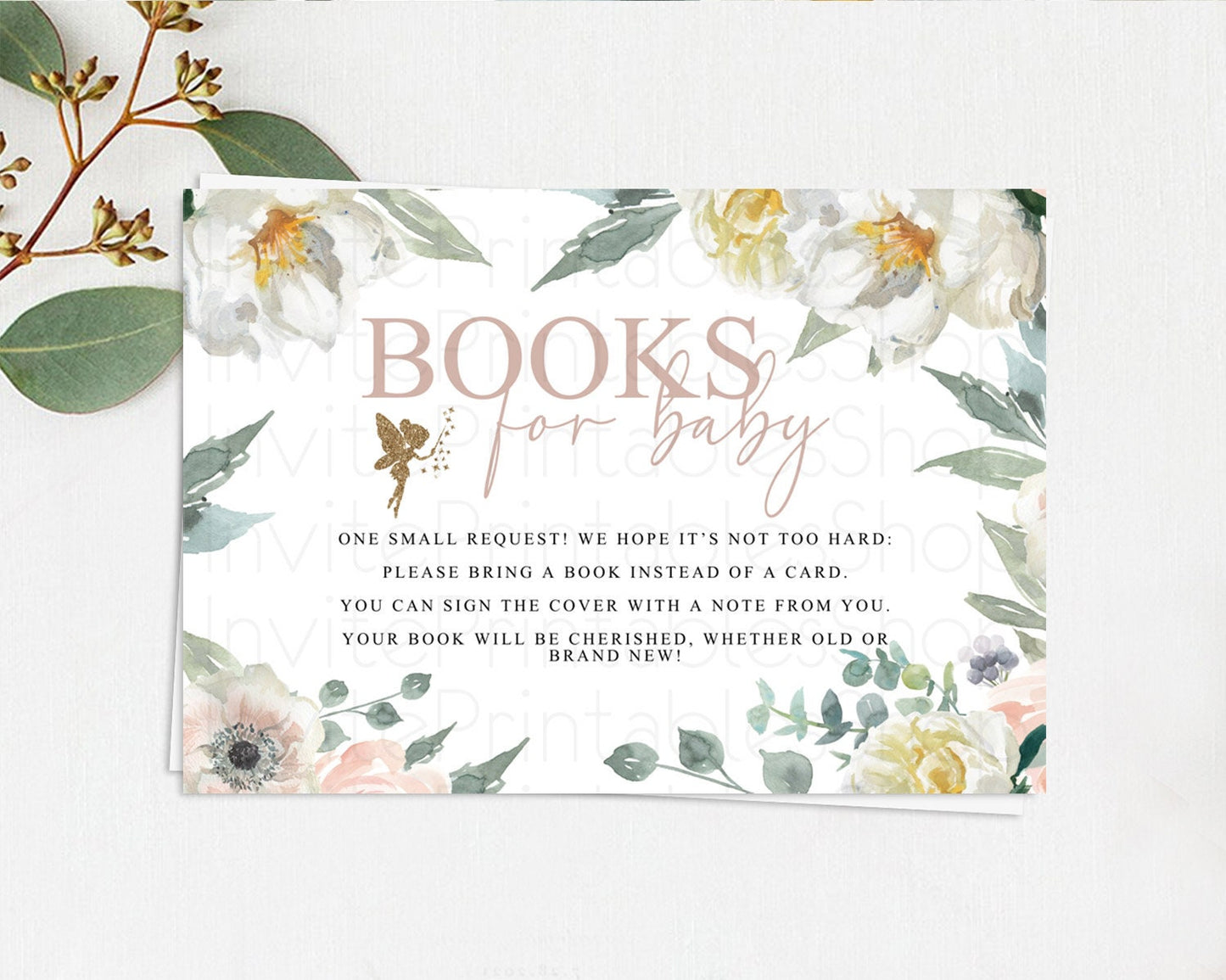 Fairy Books For Baby Card Fairy Book Insert Enchanted Garden Fairy Book Card Pastel Floral Butterfly Cards Secret Garden Book Poem D10800