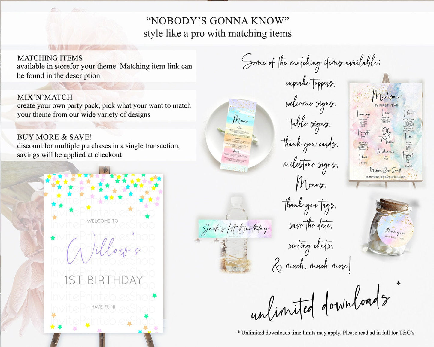 Star Welcome Board Pastel Stars Welcome Sign Shooting Star Rainbow Colorful Confetti Twinkle Little Star First Birthday Welcome Sign D10394