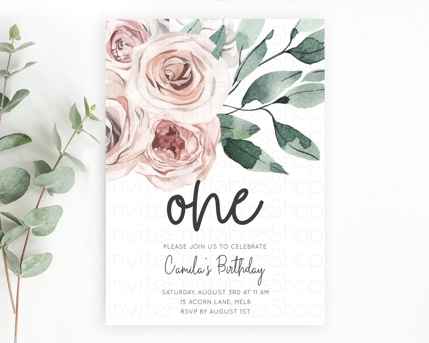 Secret Garden Invitation Wildflower Birthday Invitation Pastel Flowers Invite Enchanted Garden Boho Floral 3rd 2nd First Birthday D11061