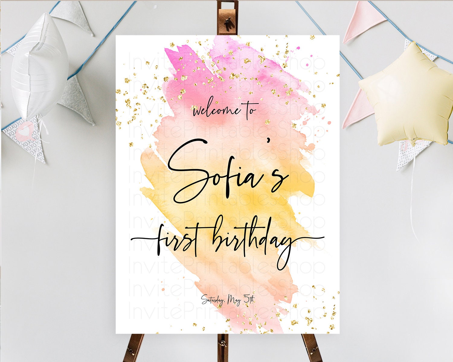 Editable Pastel Welcome Sign Pastel Rainbow Welcome Sign Colorful Rainbow Co