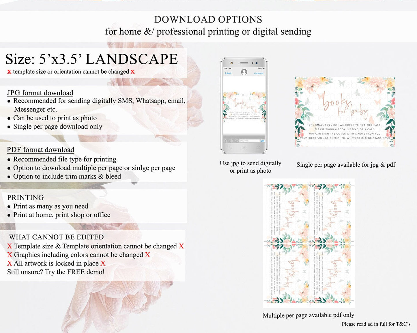 Secret Garden Books For Baby Card Boho Wildflower Book Insert Pastel Flower Garden Baby Shower Card Flower Guests Book Poem Request D10706