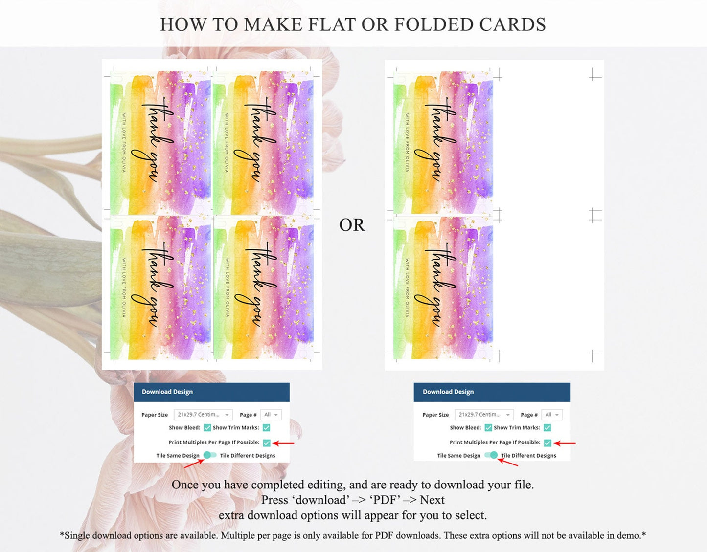 Pastel Thank You Rainbow Thank You Card Colorful Pastel Birthday Thank You Card Confetti Watercolor Pastel Teacher Thank You Cards D10524