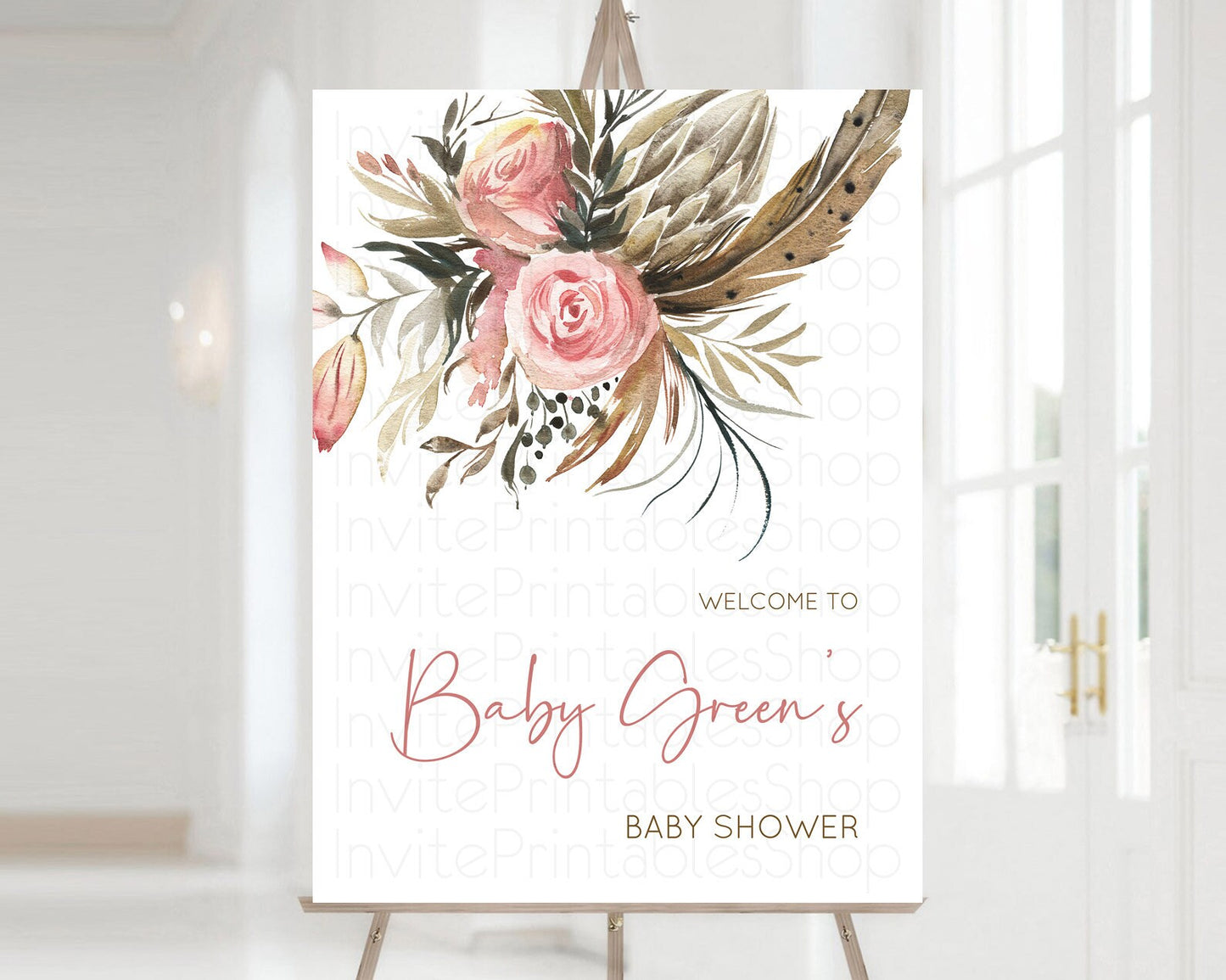 Secret Garden Baby Shower Welcome Sign Wildflower Welcome Board Pastel Flower Garden Welcome Poster Boho Wildflower Welcome Sign D10686