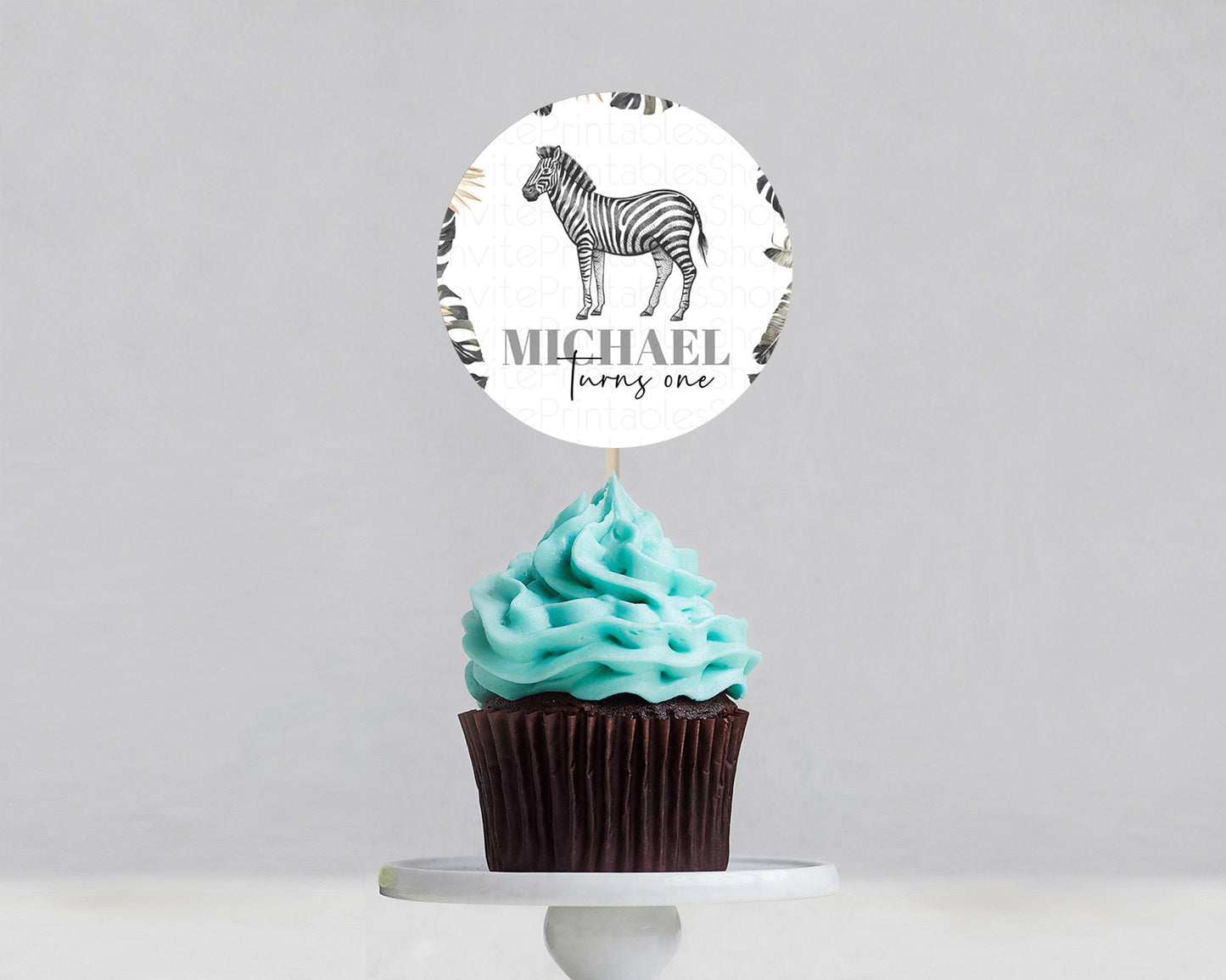 Zebra Cupcake Toppers Zebra Cupcake Zebra Take A Cupcake Toppers Zebra Safari Decor Zoo Party Zebra Palm Leaf Décor First Birthday D10824